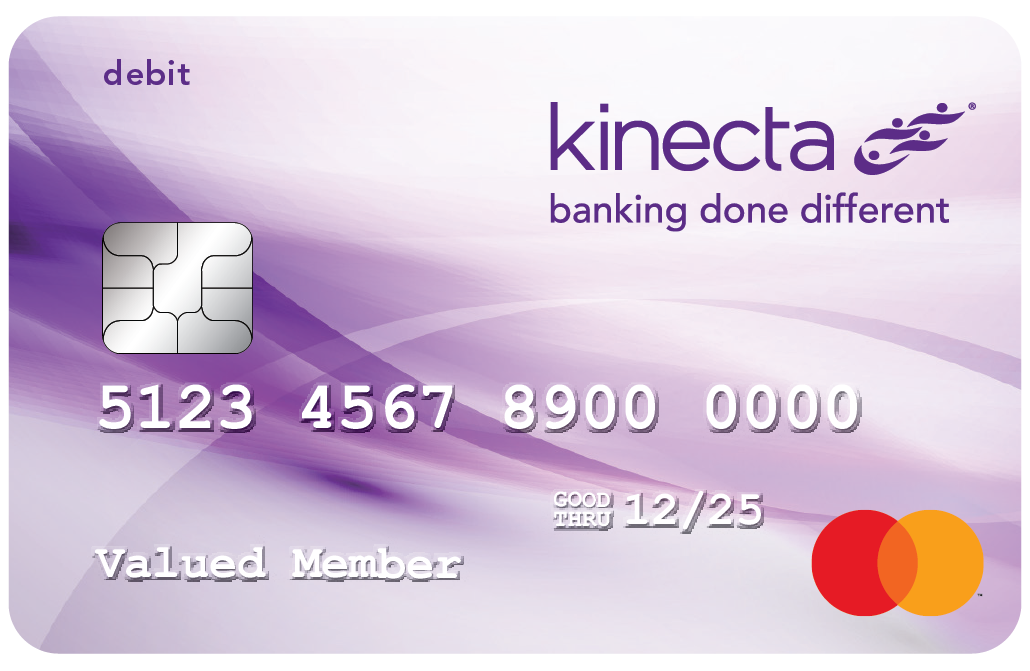 Purple and White Debit card
