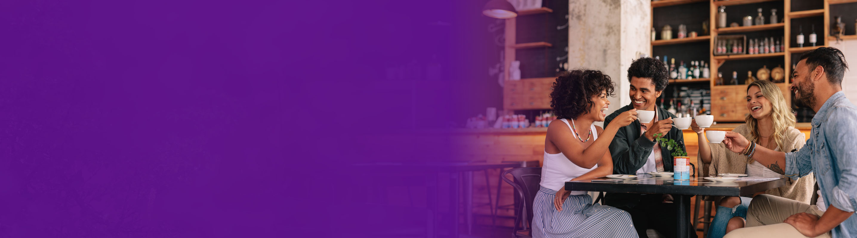 group of friends having coffee