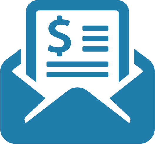 envelope with a bill icon