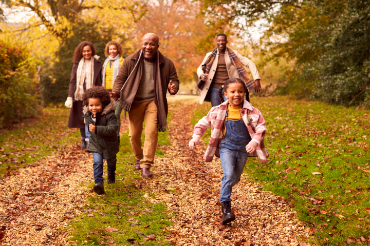 family hiking